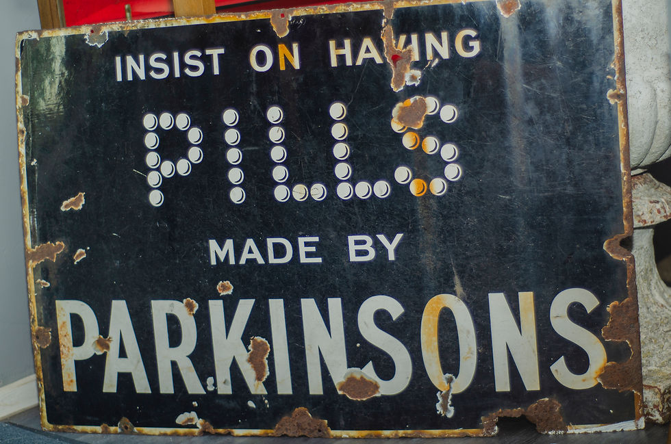 Thumbnail: Pills by Parkinson’s enamel sign 11