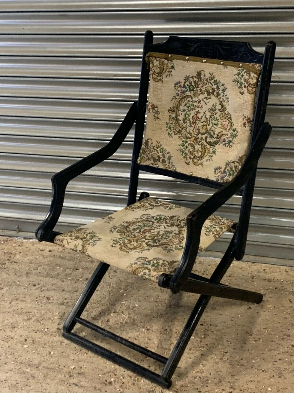 Thumbnail: 19th Century Victorian Ebonised Folding Chair
