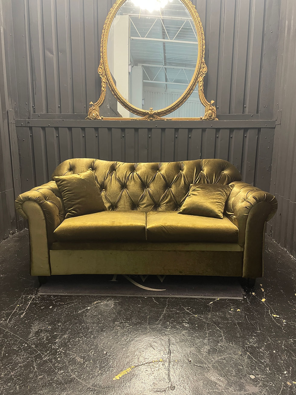 Chesterfield shaped two seat sofa