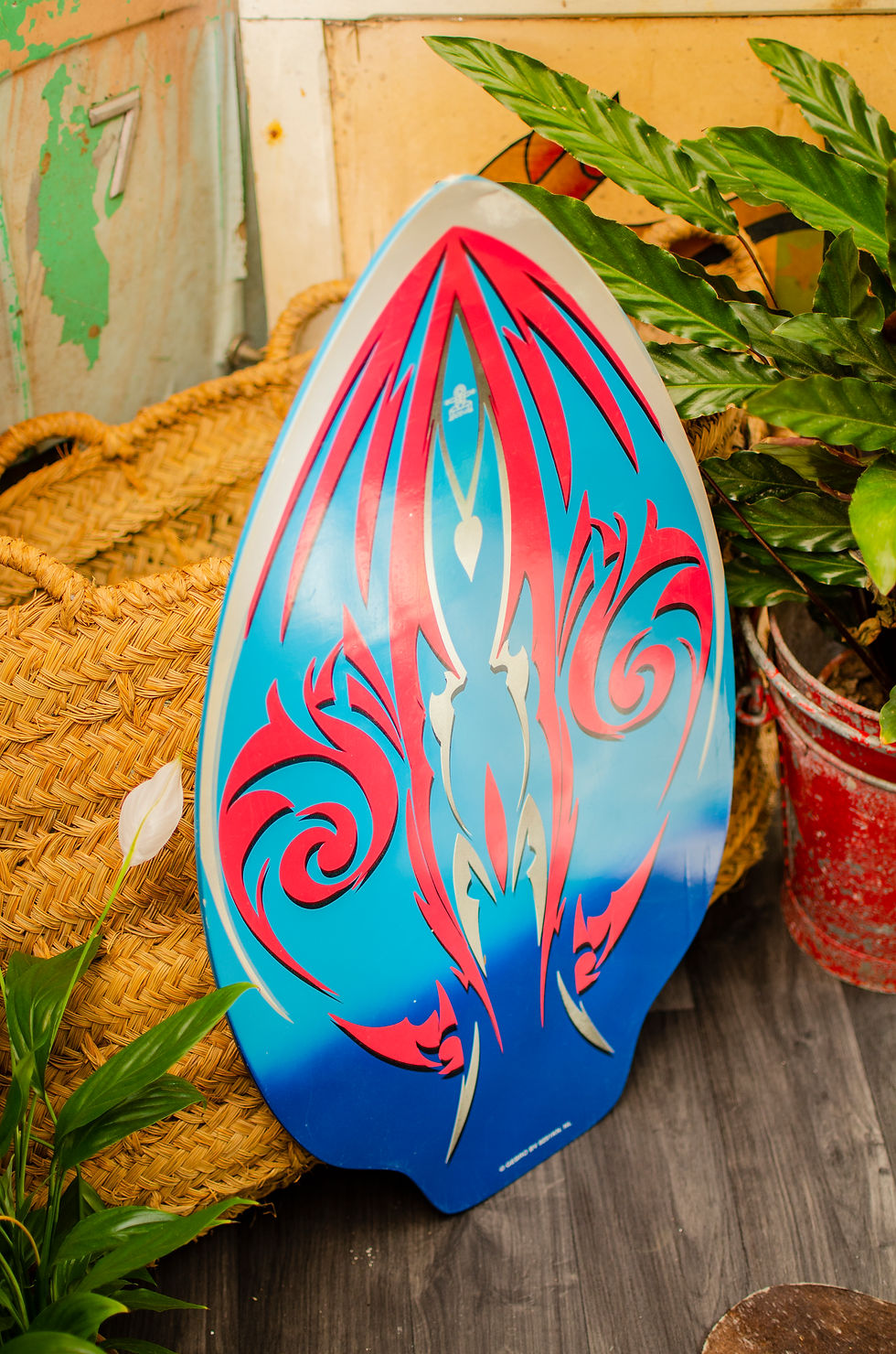 Thumbnail: Gebro BV Aroona Vintage bodyboard surfboard Wood 5