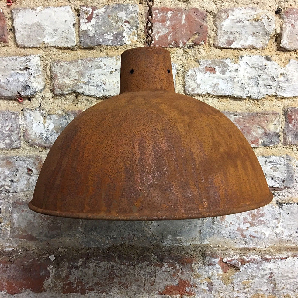Thumbnail: Metal Pendant Lampshade Rusted Large full 2