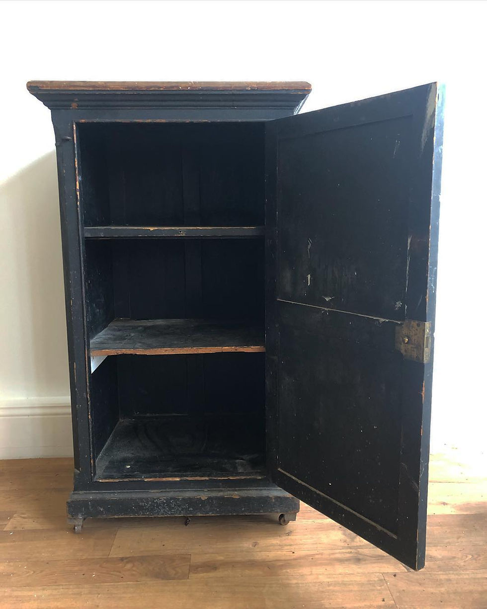 Thumbnail: Black Cupboard on Castors 2