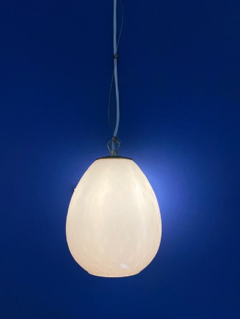 Thumbnail: Mid-Century Pink Bullicante Glass Pendant