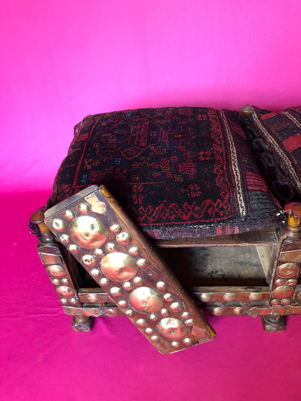 Thumbnail: A Moroccan twin-seated stool, Circa 1890