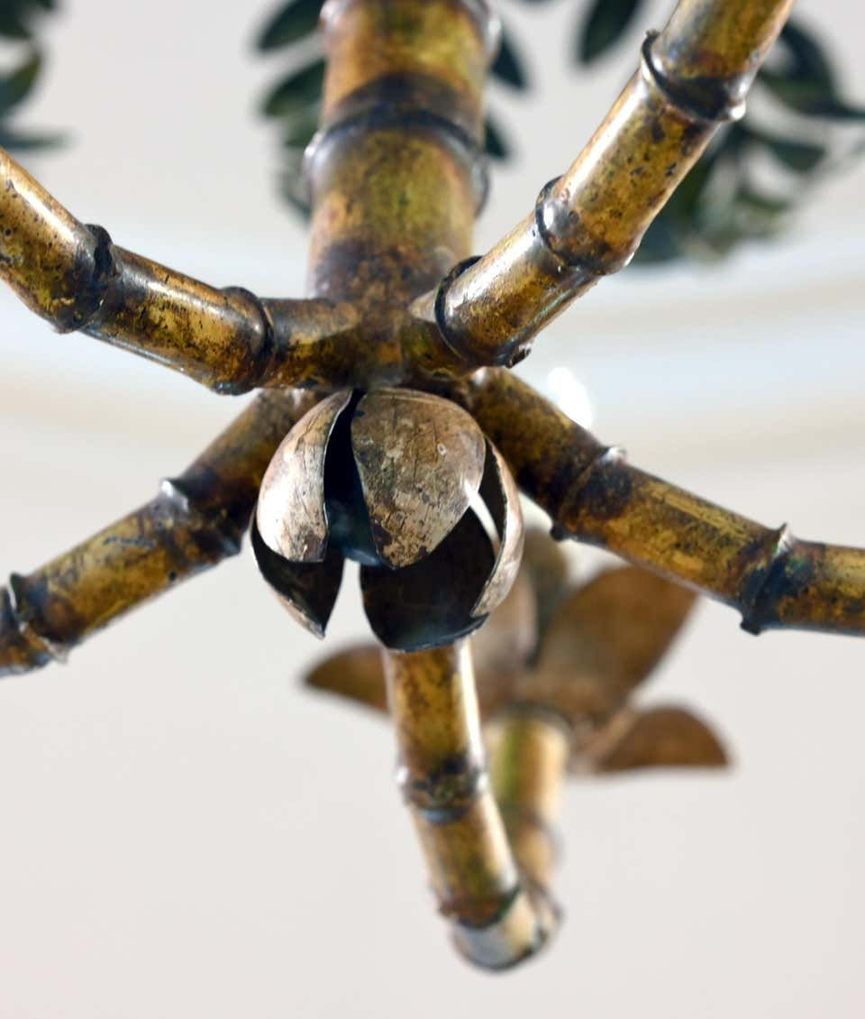 Thumbnail: Chandelier, Painted sheet metal palm tree