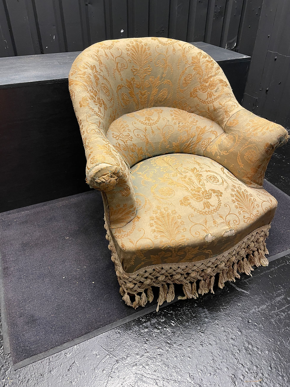 Thumbnail: 19th century French serpentine fronted Napoleon III tub armchairs
