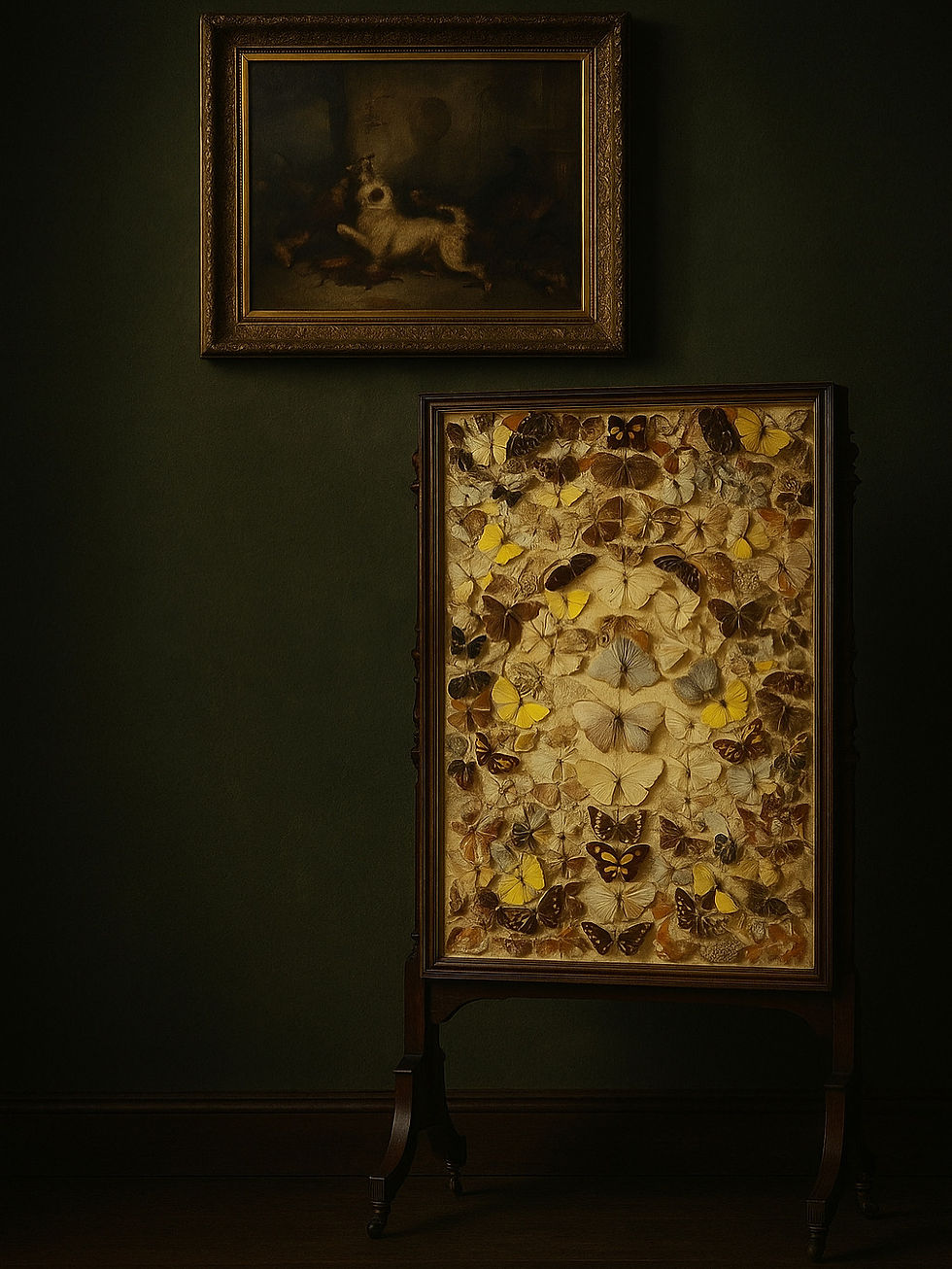 Thumbnail: A Victorian Butterfly-Mounted Room Divider, circa 1880–1900