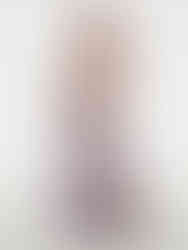 Photo of model wearing a strapless A-line evening dress by Cusuti . The dress is made of polyester tulle and lace appliques.