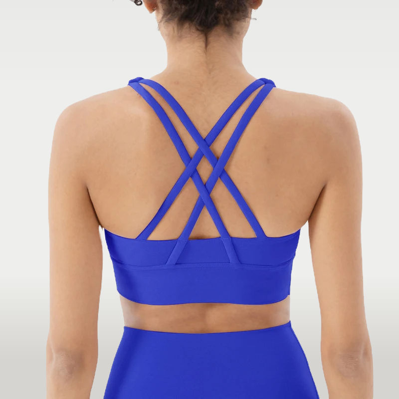 Cusuti Cross Back Sports Bra | Cropped Bralette | Gym & Yoga