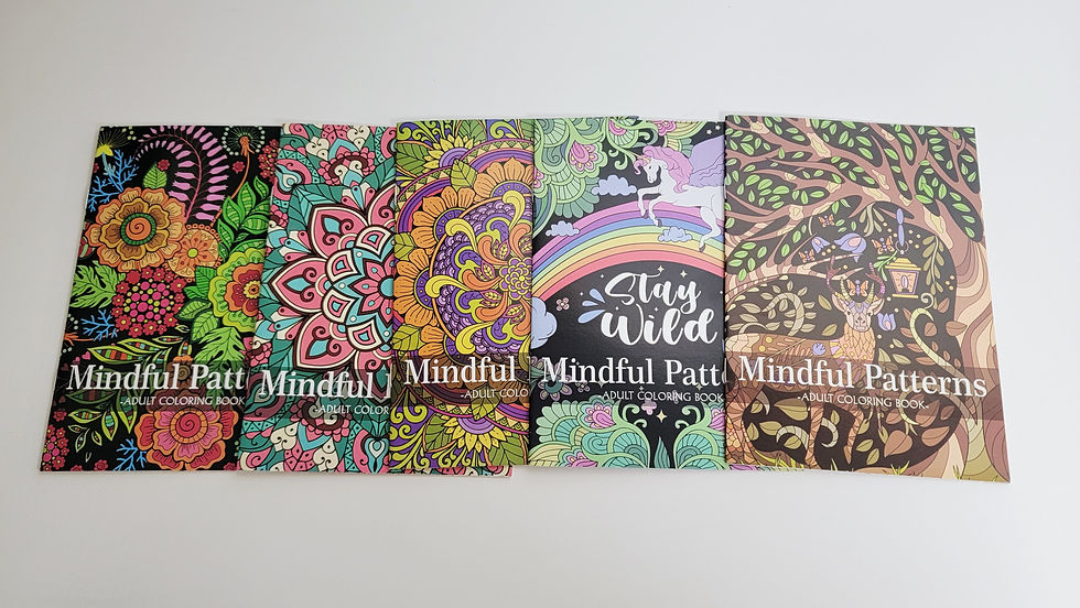 Assorted mindful coloring books with colorful floral and mandala covers – Whimsy & Wonder Collective