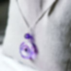 Thumbnail: Natural Amethyst Donut Shape Pendant