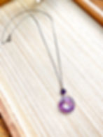 Thumbnail: Natural Amethyst Donut Shape Pendant