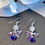 Thumbnail: Natural Amethyst and White Quartz Earrings