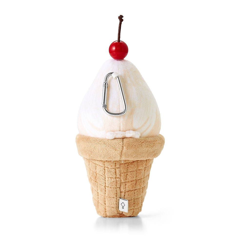 Thumbnail: YOU+MORE!小鳥部-White Sparrow's Ice Cream Keychain Storage Bag