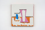 Alexandre Canonico, Cut Drop (XAX), 2021, Spray paint on white melamine MDF, brackets, 30 