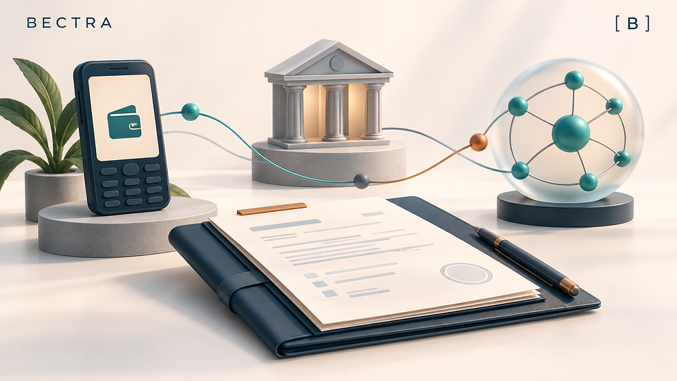 Banque, mobile money et réseau de tokens