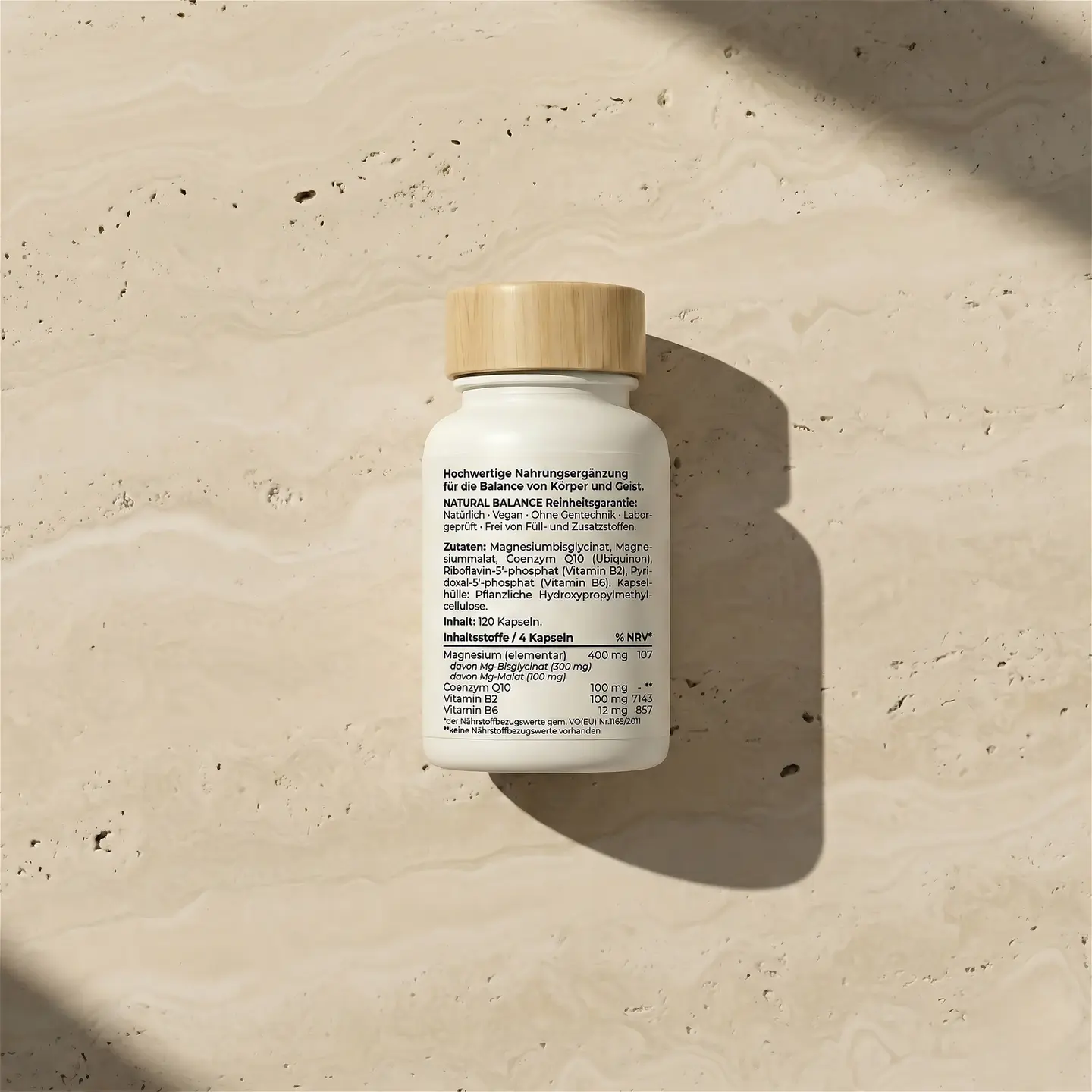 MigraVital Inhaltsstoffe und Nährwerttabelle – Magnesium, B2, B6, CoQ10