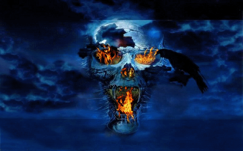 Flaming Skull