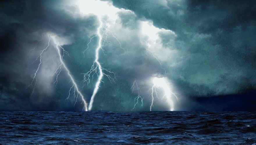 fire's Dancing Lighting over the Sea