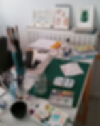 table de travail aquarelle