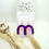 Miniature : Boucles d'oreilles Arc-en-ciel violettes