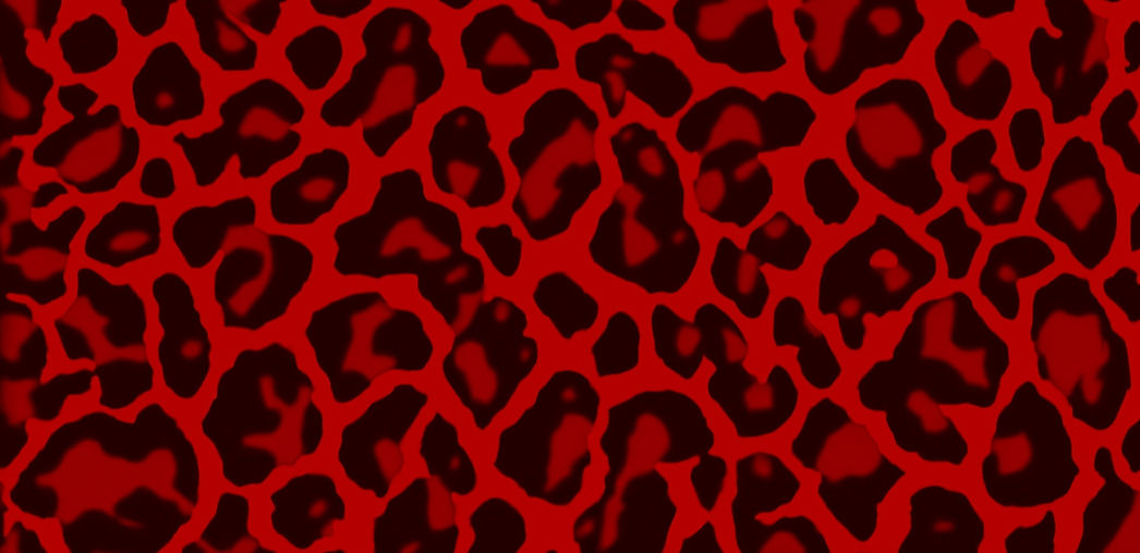 leopard print pattern with red and black