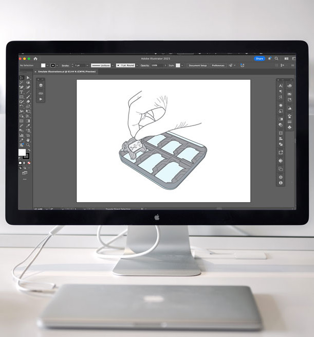 Technical illustrations for biotech startup