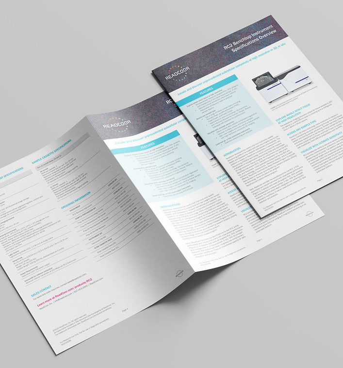 marketing collateral design and layout for biotech startup