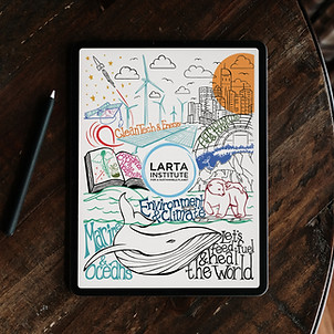 sketch for custom illustration for nonprofit
