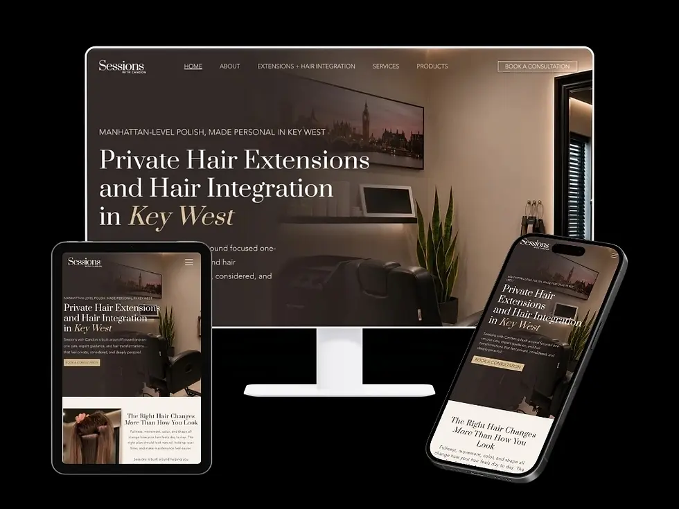 Responsive Hair Salon Website and Branding by LuxeLink