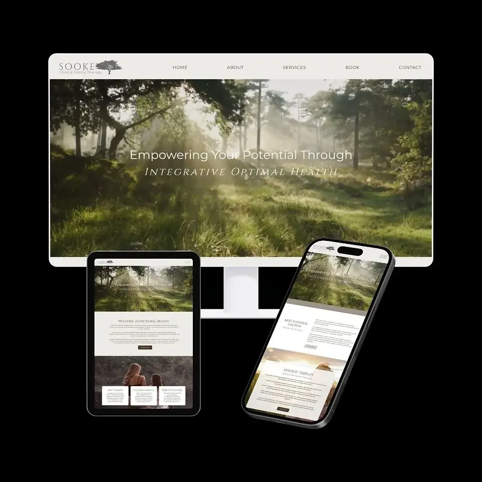 Sooke Child and Family Therapy website designed by LuxeLink across desktop, tablet, and mobile