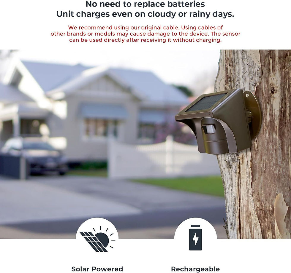 Thumbnail: Driveway Alarm with Phone App 1/2 Mile Long Range Solar Wireless Driveway Alarm