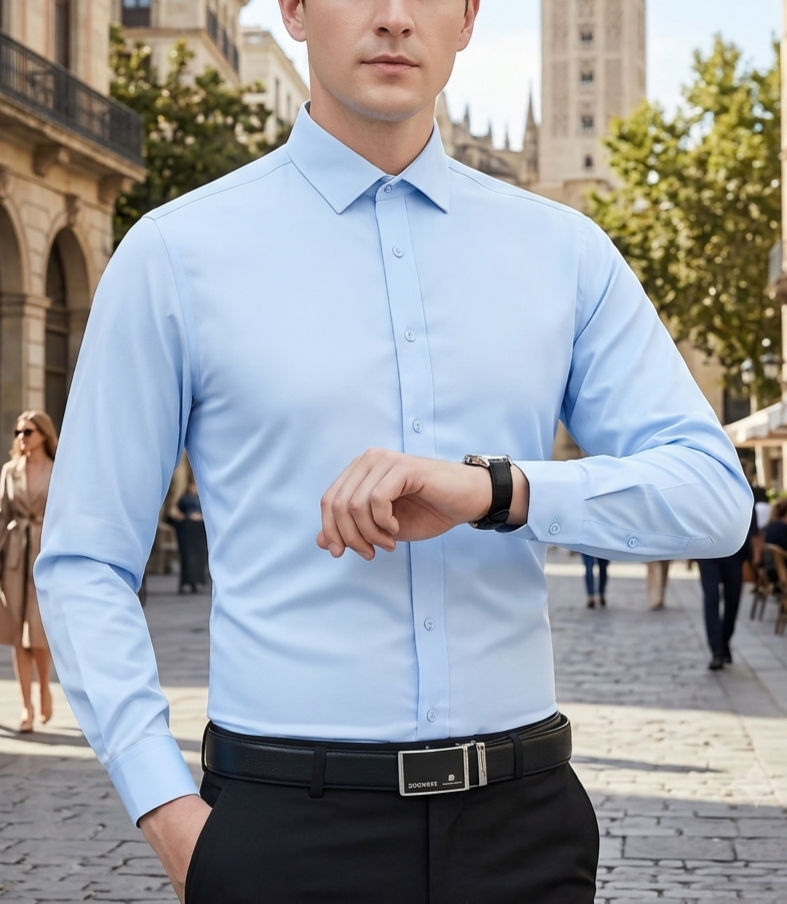 Miniature : Chemise habillée à manches longues pour hommes