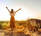 Woman experiencing freedom