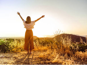 Woman experiencing freedom