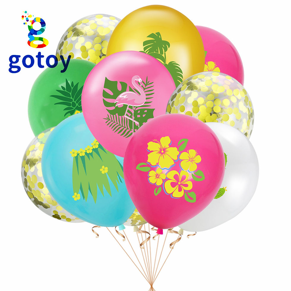 Thumbnail: Hawaiian Flamingo Birthday Party Supplies balloon se