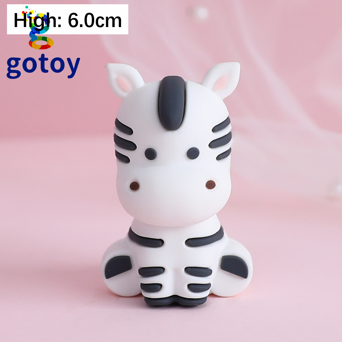 Cute Baby zebra Forest Jungle Cake Topper Soft Pottery