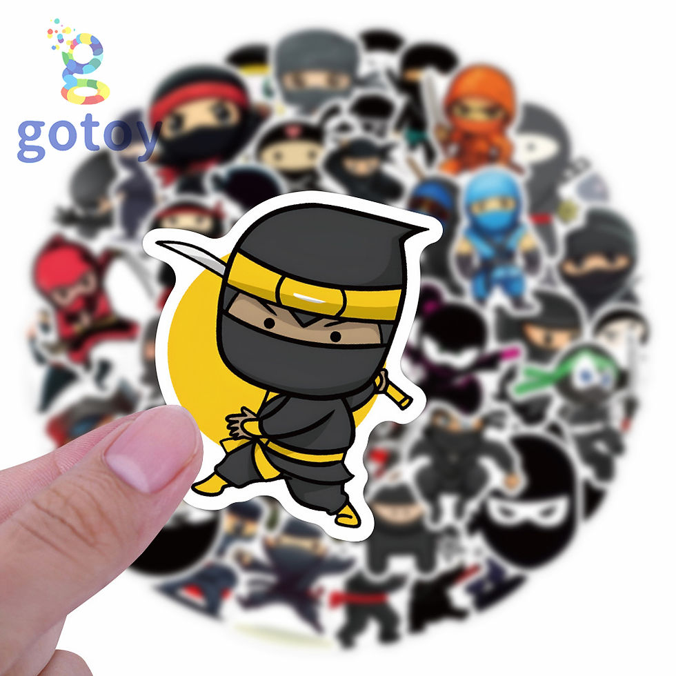 Thumbnail: 60Pcs Ninja Stickers Funny Stickers Party Decorations gift