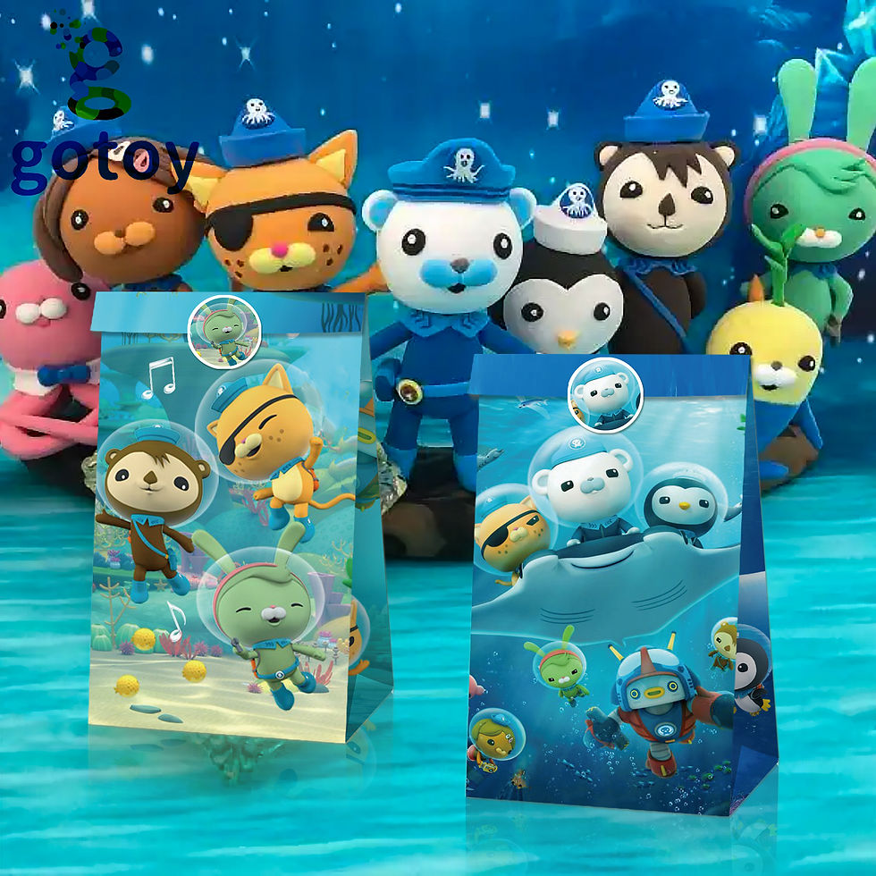 Thumbnail: 12Pcs Octonauts Paper Gift Bag Candy Bags Birthday Supplies 18pcs