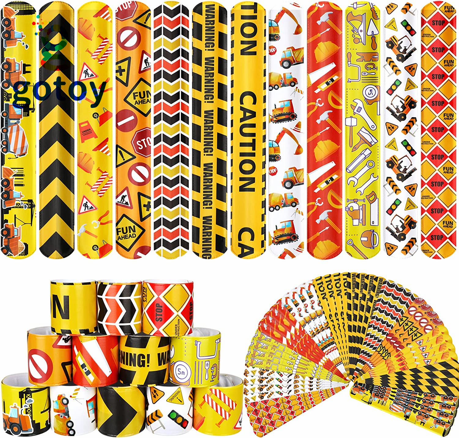 1pcs Engineering Vehicles Slap Bracelet Kids Birthday Favors gift toy