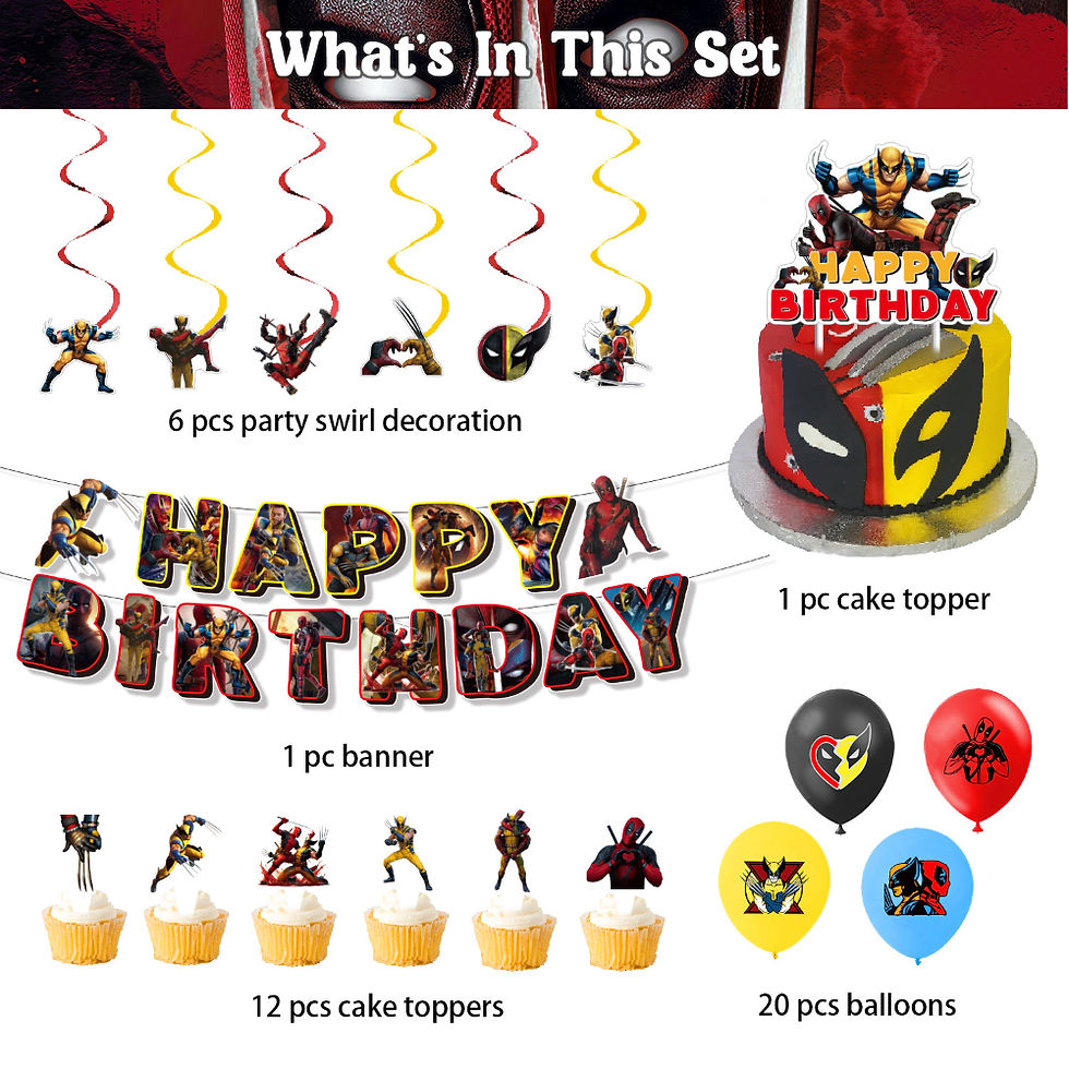 Thumbnail: Deadpool & Wolve party decorations balloon  party decorations balloon banner cak