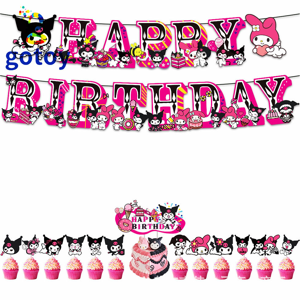 Thumbnail: Kuromi Sanrio Birthday Party Supplies balloon set
