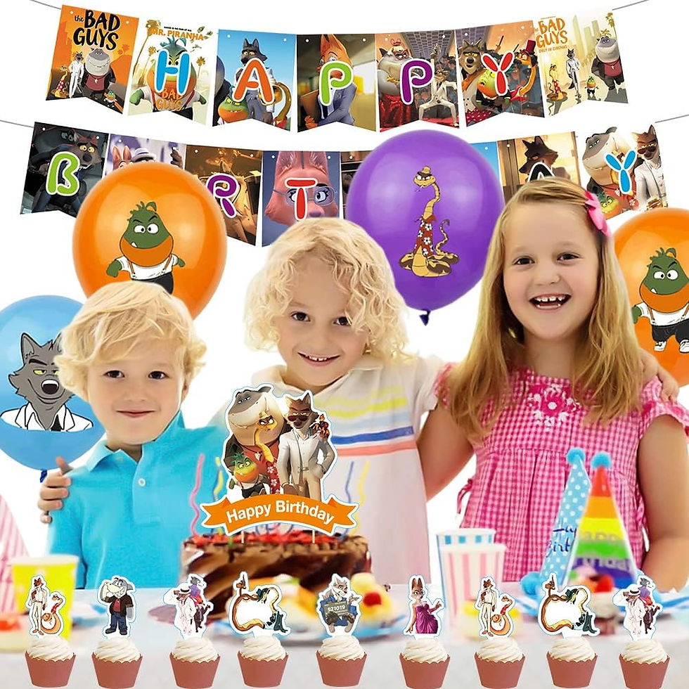 Thumbnail: The Bad Guys Birthday Party Supplies balloon set