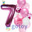 Thumbnail: 12pcs 32 inch Pink Foil Number Balloon