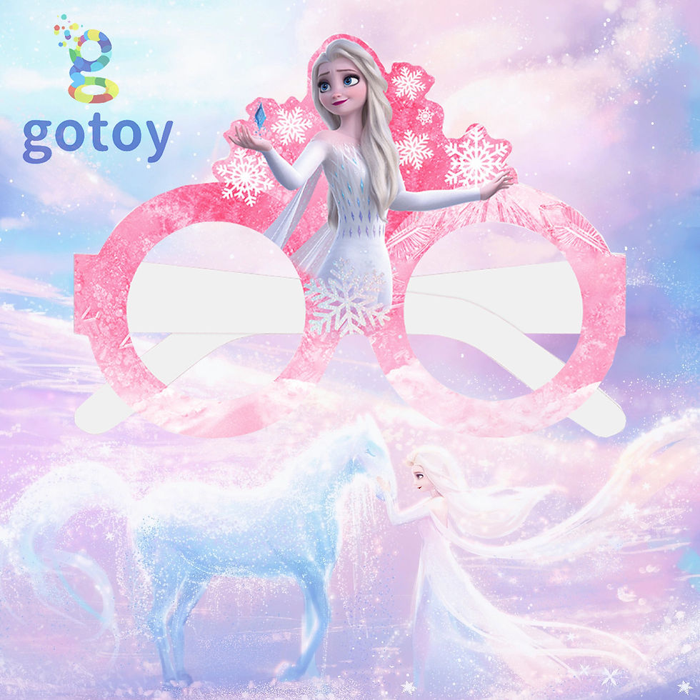 Thumbnail: 6pcs Frozen Elsa  Birthday Party Decorative Glasses Party Supplies eye masks