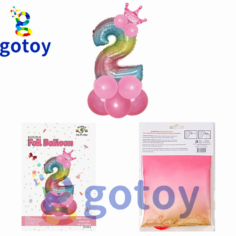 Thumbnail: 12pcs 32 inch Pink Foil Number Balloon