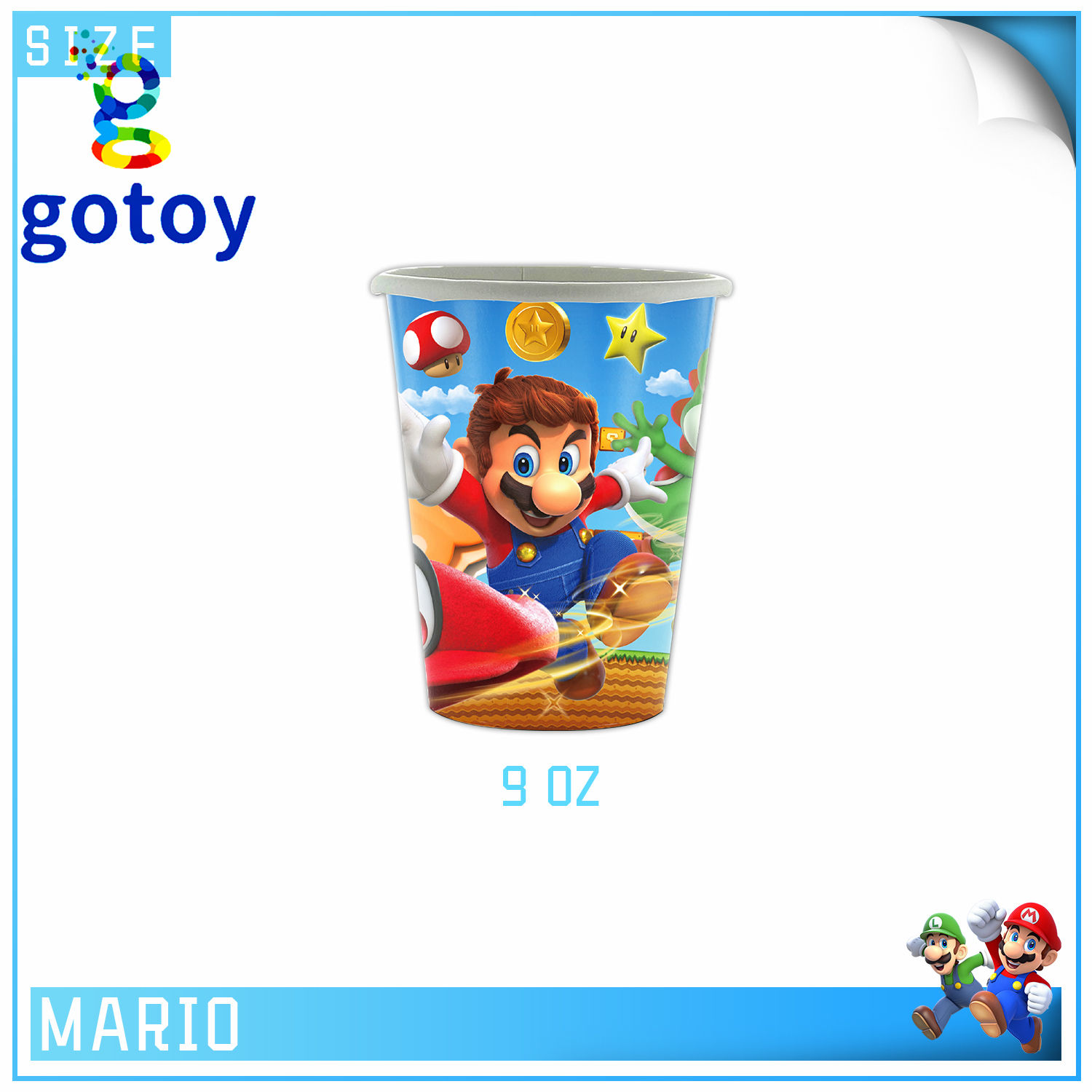 10pcs Super Mario Party Supplies paper cup