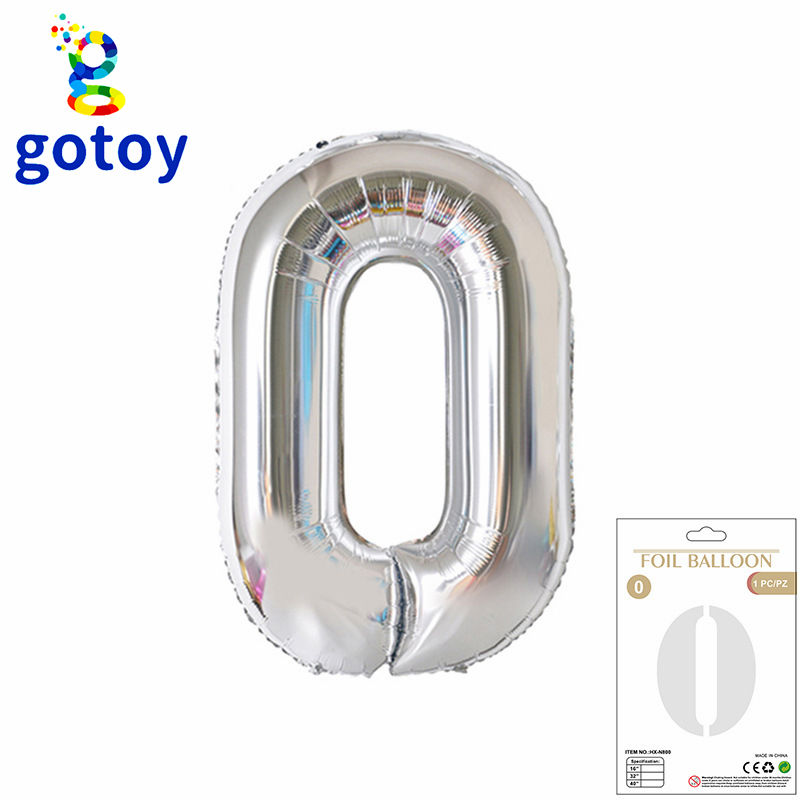 Thumbnail: 40 inch Silver Foil Number Balloon