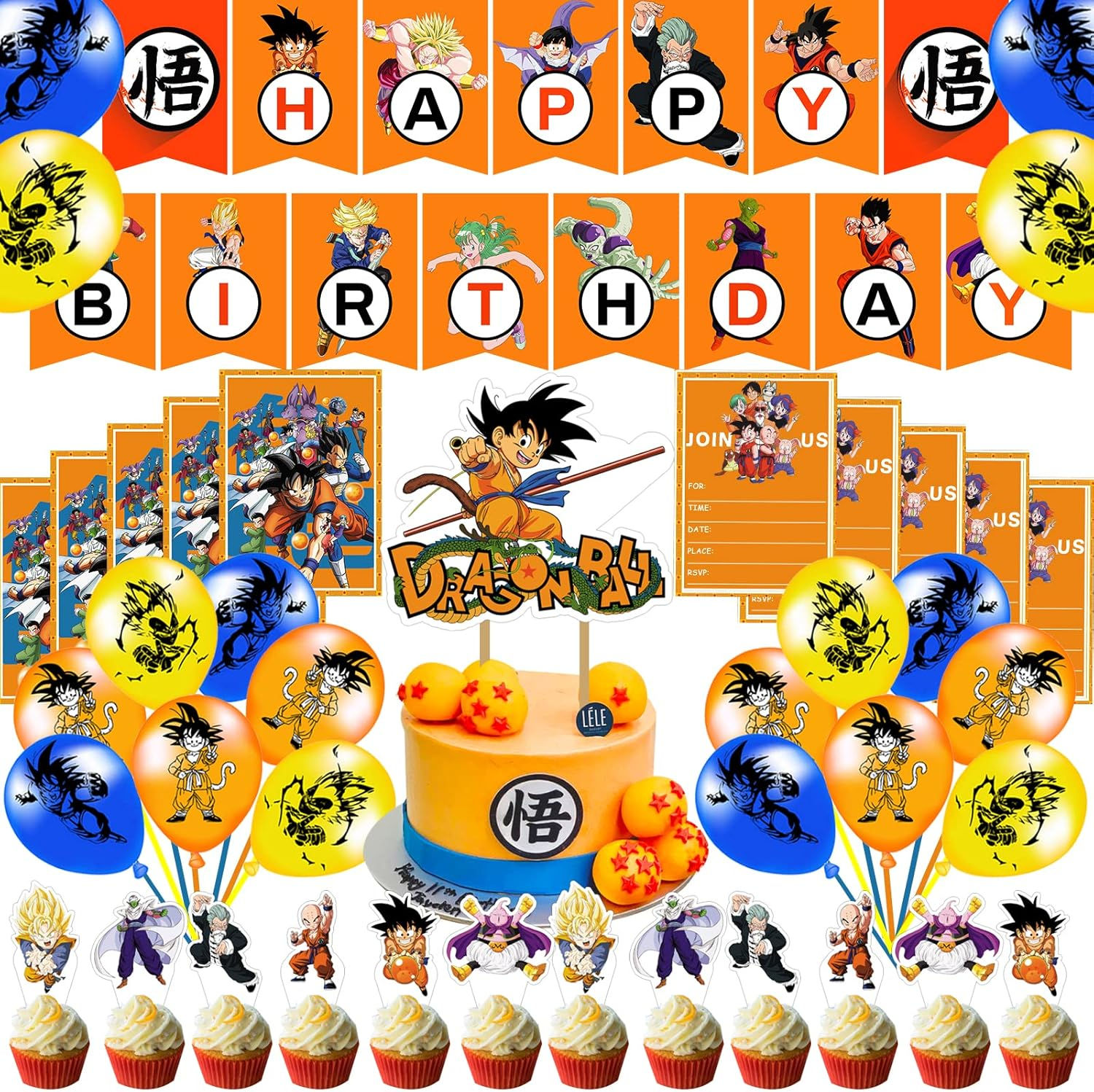 Dragon Ball Party Supplies for Kids’ Birthday balloon set