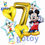 Thumbnail: 6pcs Gold Mickey Mouse Number Balloon Set